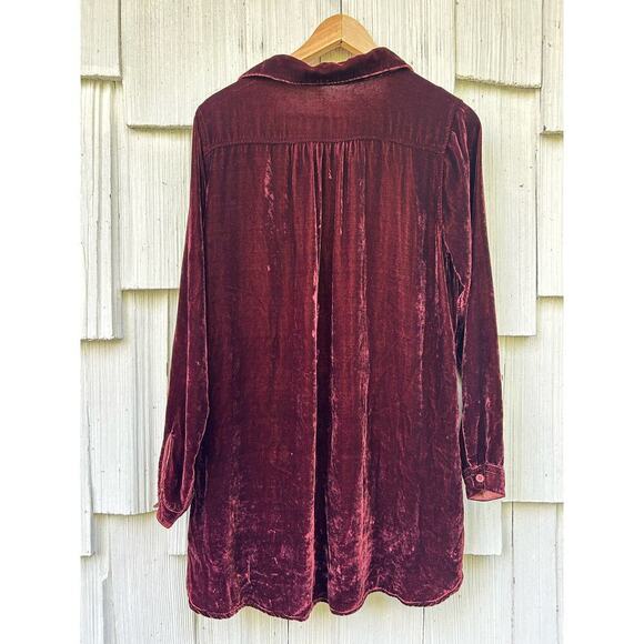 CP Shades x Free People Red Velvet‎ Tunic Dress Mini Silk Blend Size S Small - Picture 9 of 10